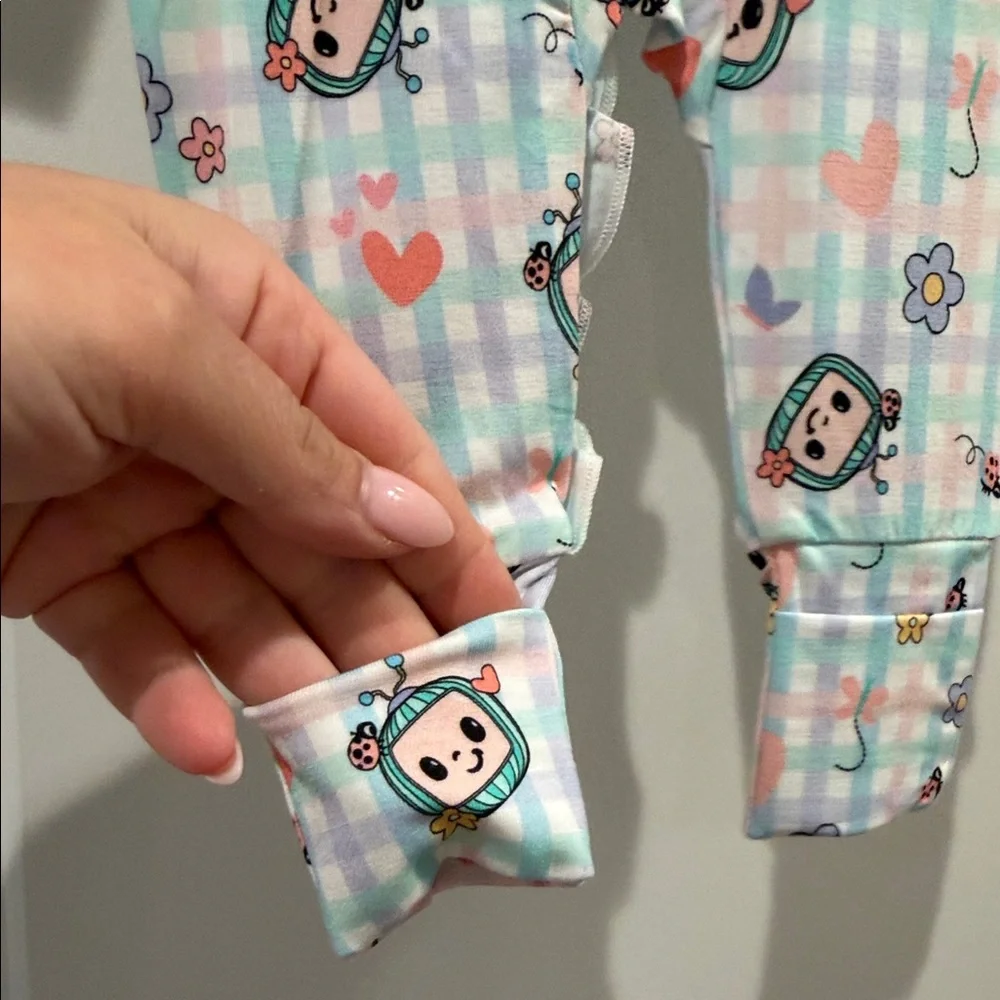 Baby Cocomelon Plaid Bamboo Footsie Pajamas Premie NWT by Dream Big Little Co.